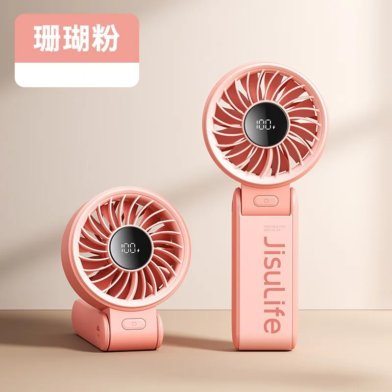 

Портативный портативный вентилятор JISULIFE со светодиодным дисплеем, 5 скоростей, 5000 мАч, 150 ° Сложенный, многофункциональный персональный вентилятор с ручным/настолом/шией 3-в-1