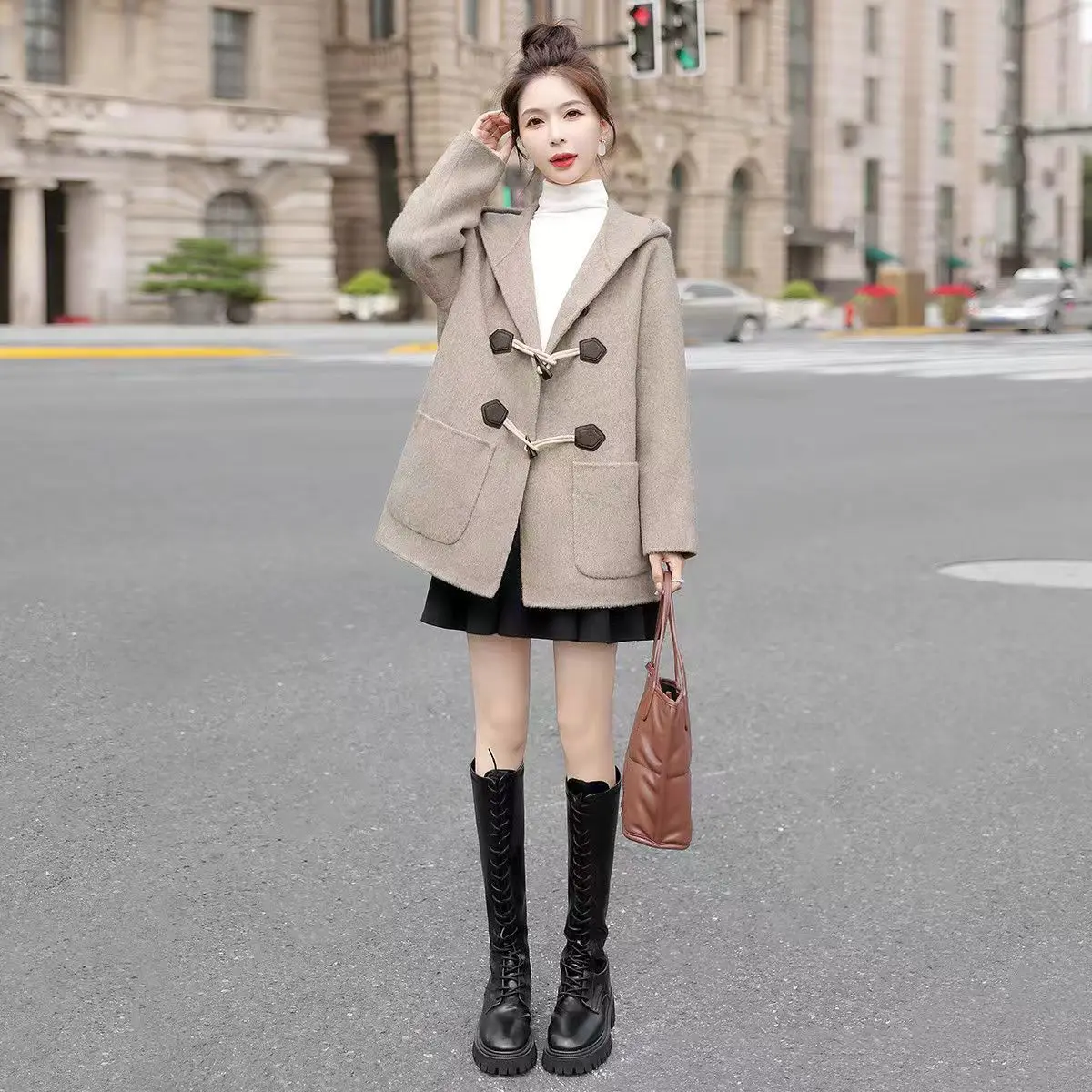 

Women'S Fashionable Trench Medium-Length Waist-Fitted Ladies' Tie-In Outdoor Double-Breasted Spring Summer Hi-Fashion Layer