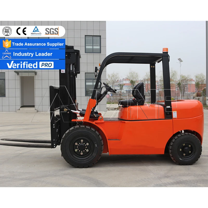 Small-Scale 3 Ton Forklift Truck Hydraulic Forklifts  Rough Terrain Forklift