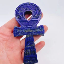 105mm Natural Lapis Lazuli Totem Anka Figurine Healing Energy Stone Crystal Carving Reiki For Home Decoration Gift 1pcs