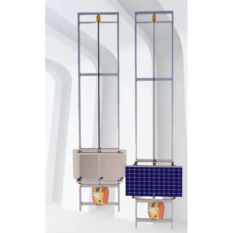 تركيب معدات الرفع الذاتي تثبيت مصعد الرفع لتسقيف لوحة الضوئية الجديدة مصعد زجاجي كهربائي سريع