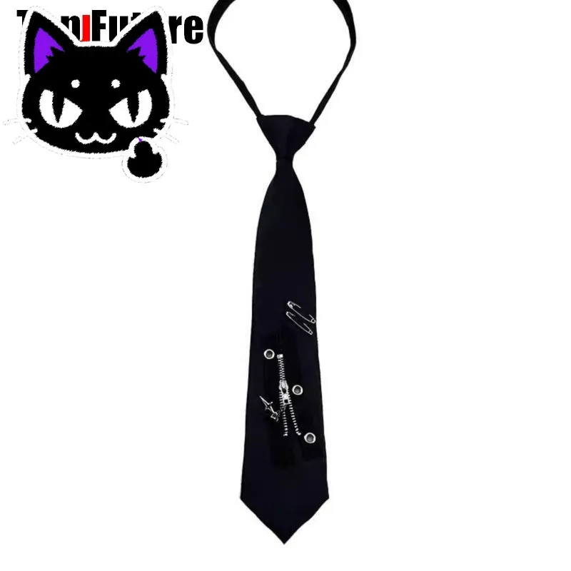 2025 misa hot sale Women Men Gothic Punk Pre-Tied Y2K Girl Boys Ties Japanese Style Shirt School Student Uniform Necktie Accesso