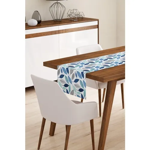 Bk Home Decor Blue Leaf Pattern Runner