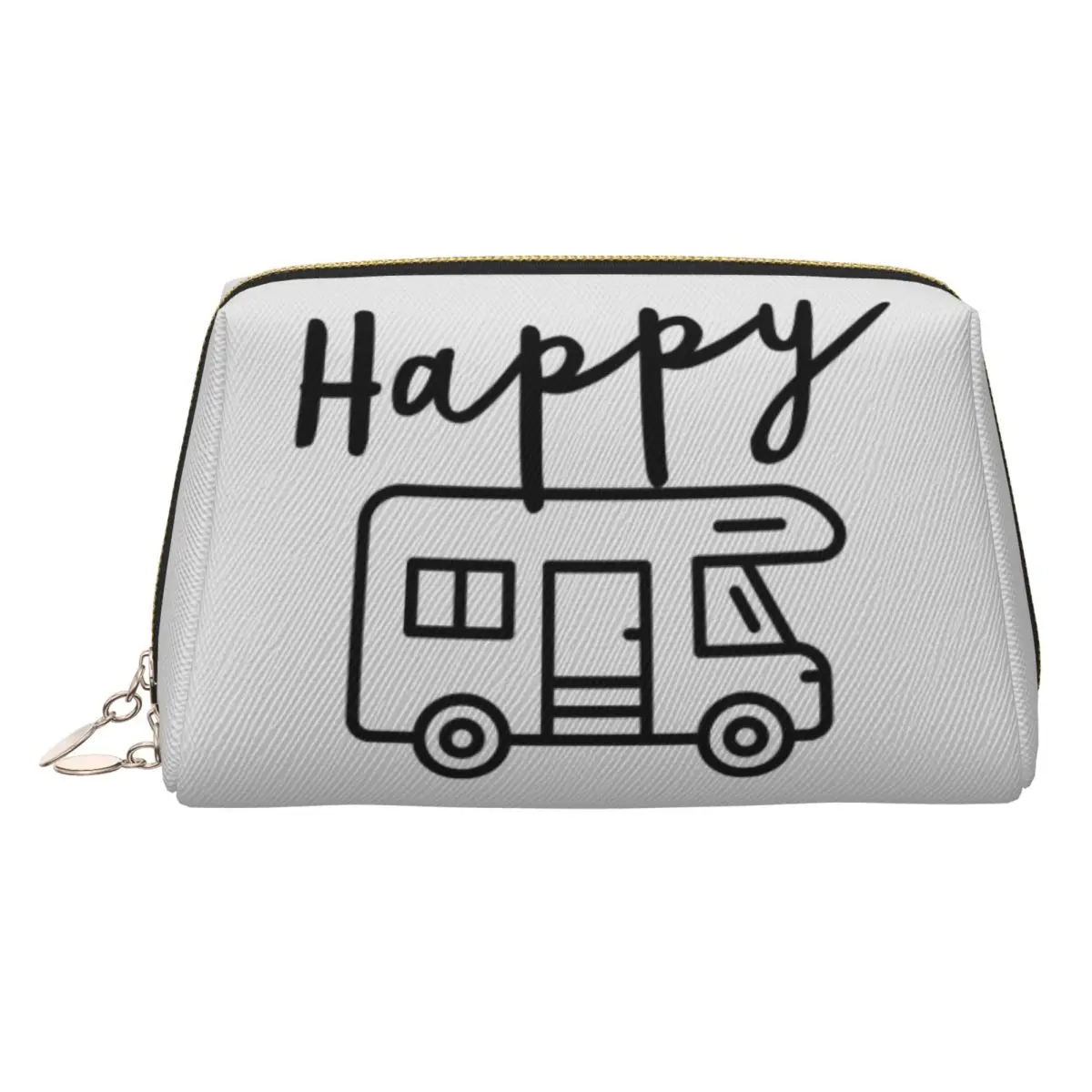 Happy Camper (RV) Women Cosmetic Bags Travel Makeup Organizer Pouch Toiletry Storage Dopp Kit Case