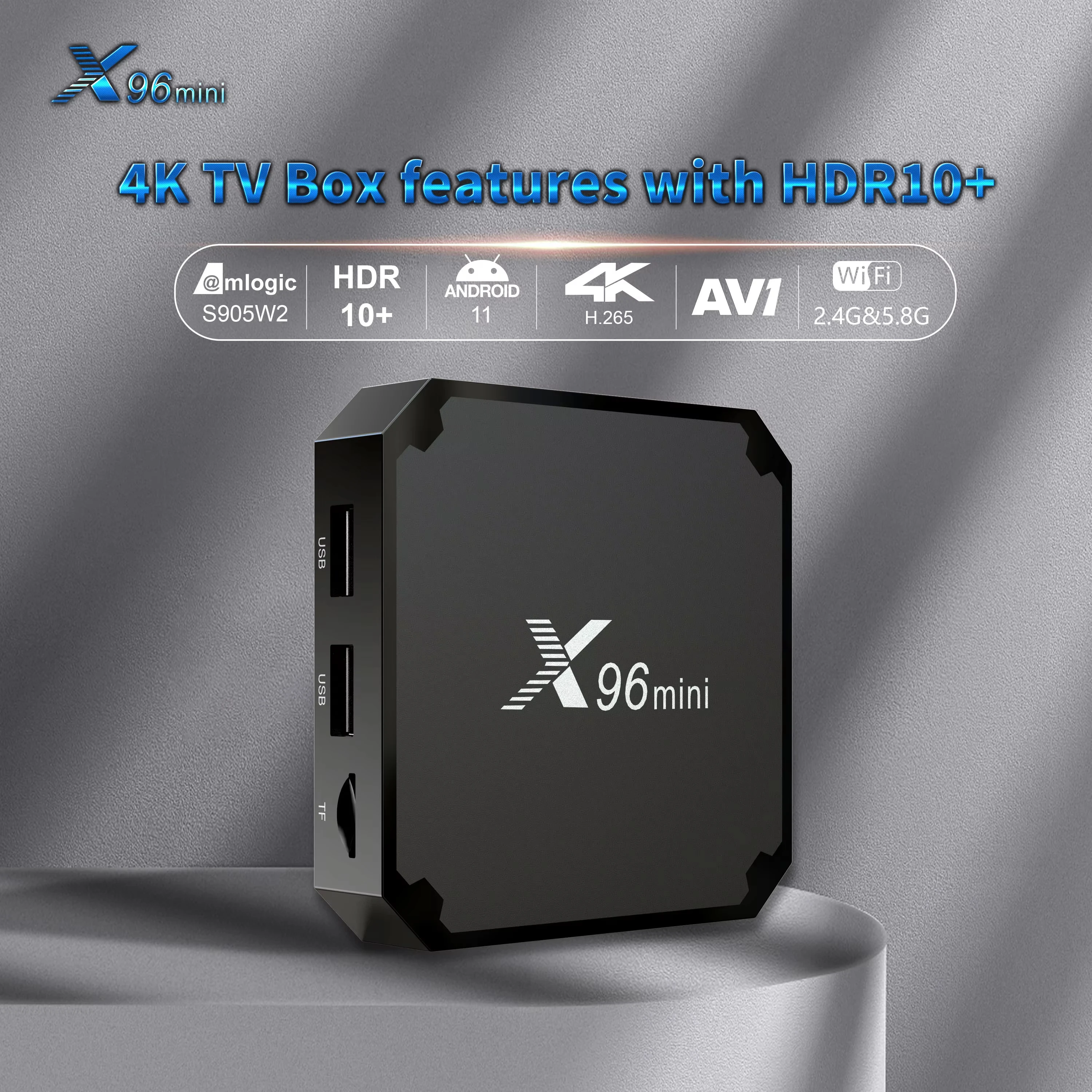 X96 Mini Smart TV BOX Android 11.0 Allwinner H313 Youtube 4K WiFi 2.4G LAN Ethernet Google Streaming Media Player Set Top Box