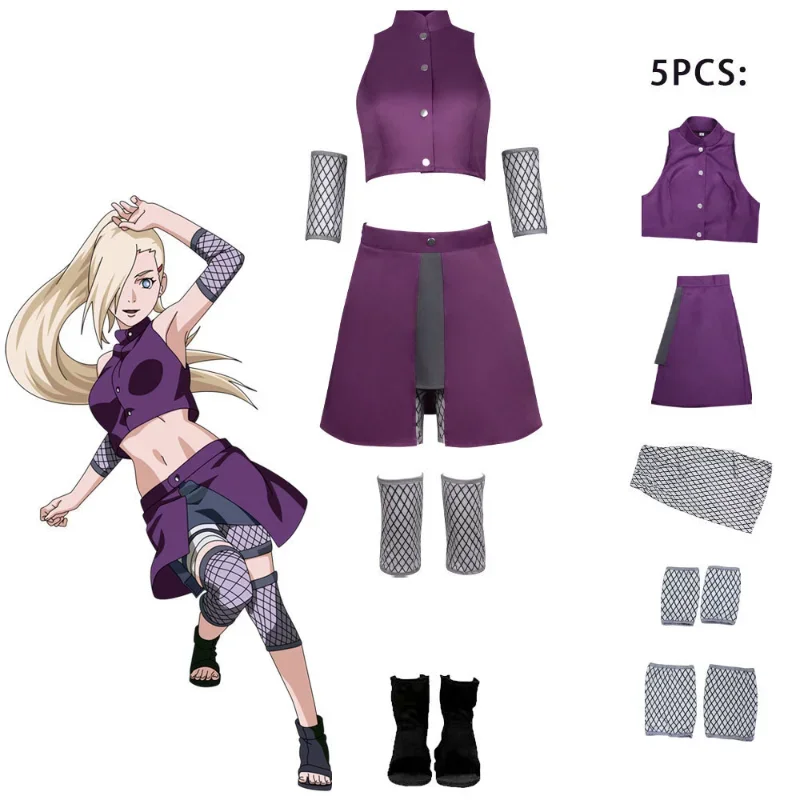 Naruto Yamanaka Ino cos costume women's Halloween two-dimensional comic show personality cosplay skirt set dress up