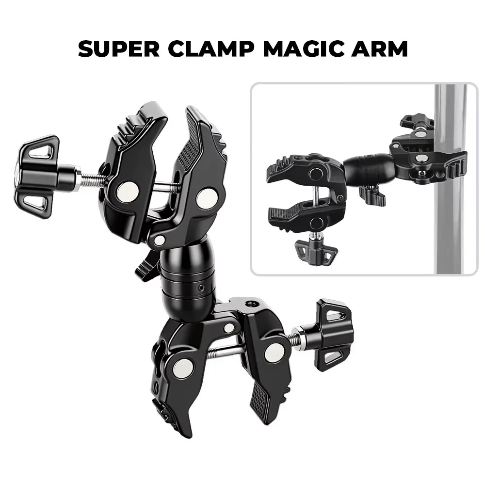 

Многофункциональный шаровой зажим CAMVATE Super Clamp Magic Arm для Canon, Nikon, Sony, Speedlight, мониторов и вспышек