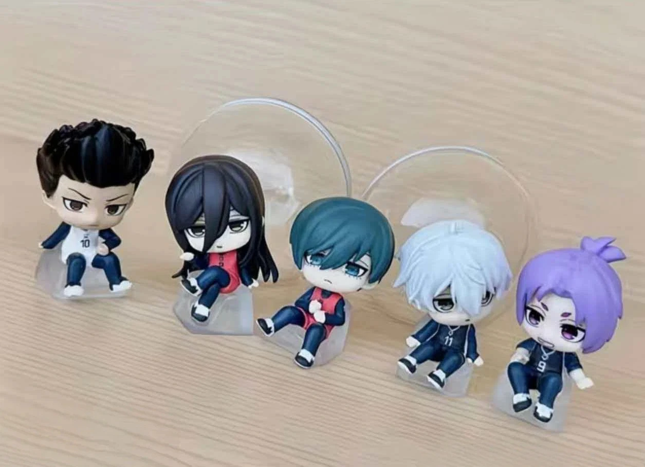 

New In Stock Anime Blue Prison Sitting Posture Design Blind Box Figurine Toy Desktop Ornament For Fans' Holiday Surprise Gift