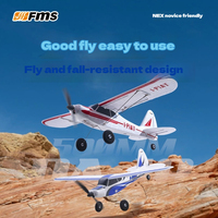 FMS Beginner Series 500mm PA18 Ready-to-Fly RC Glider - Foam Material Ideal for Practice And Learning Remote Control Airplane