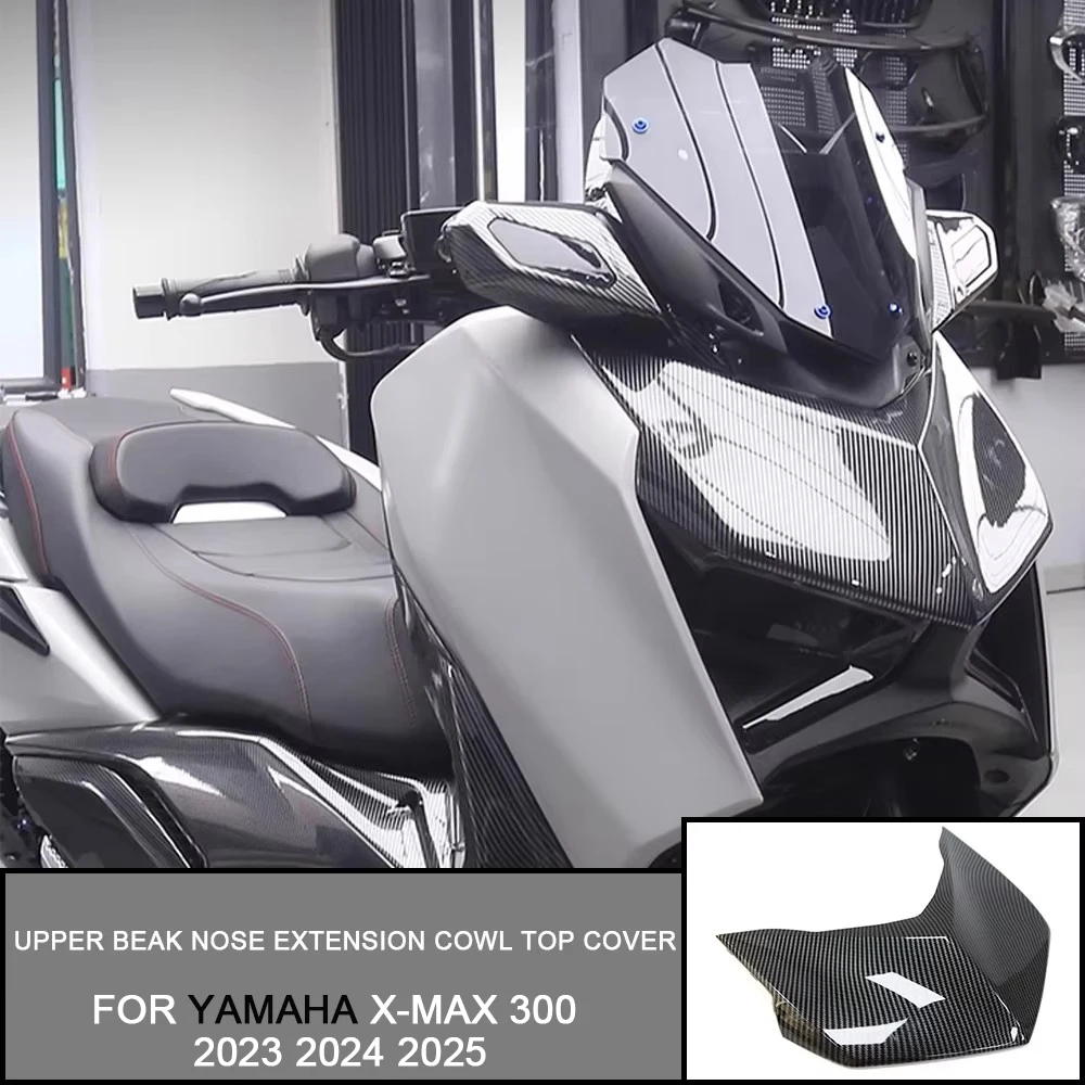 For Yamaha X-MAX XMAX300 2023-2025 Top Bodywork Fairing Cover Front Headlight Headlamp Upper Beak Nose Cover Fairing Protector