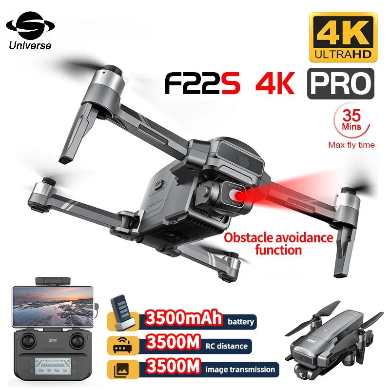 

SJRC F22S 4K Pro Professional Drone With Camera Obstacle Avoidance 3.5KM 2-axis EIS Gimbal 5G WIFI GPS FPV Quadcopter RC Dron