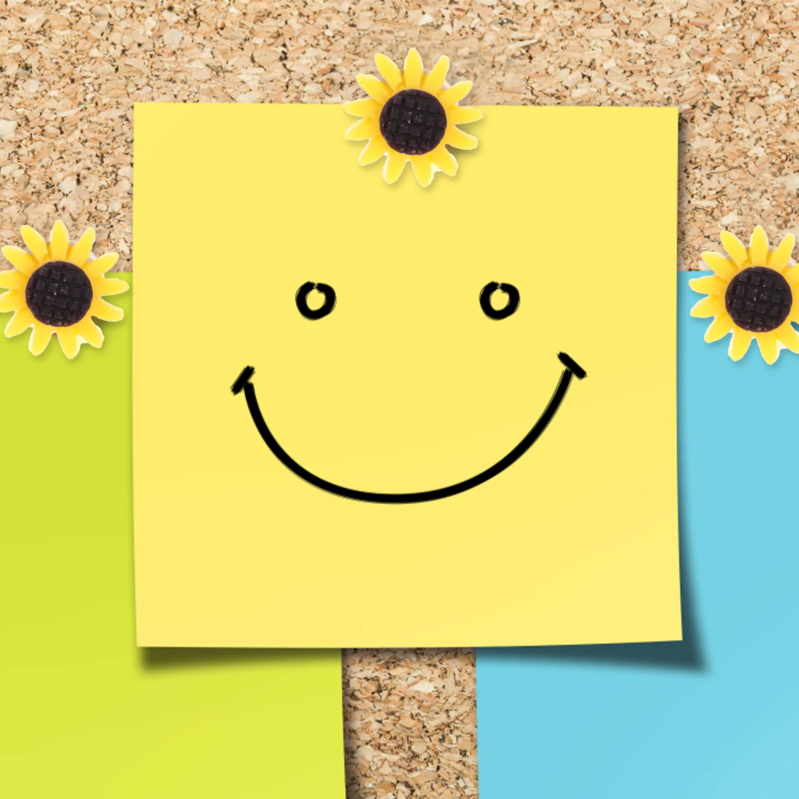 

40Pcs Sunflower Shaped Push Pins Colorful Reusable Thumb Tacks for Craft Geography Lessons Office Desk Decorations