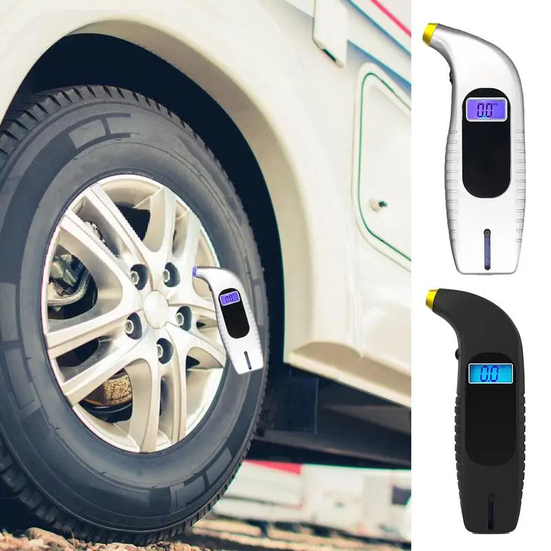 

Portable Tire Pressure Gauge Digital Display 2-in-1 Car Motorcycle Tire Pressure Test With LCD Screen Detector Inspection Tools