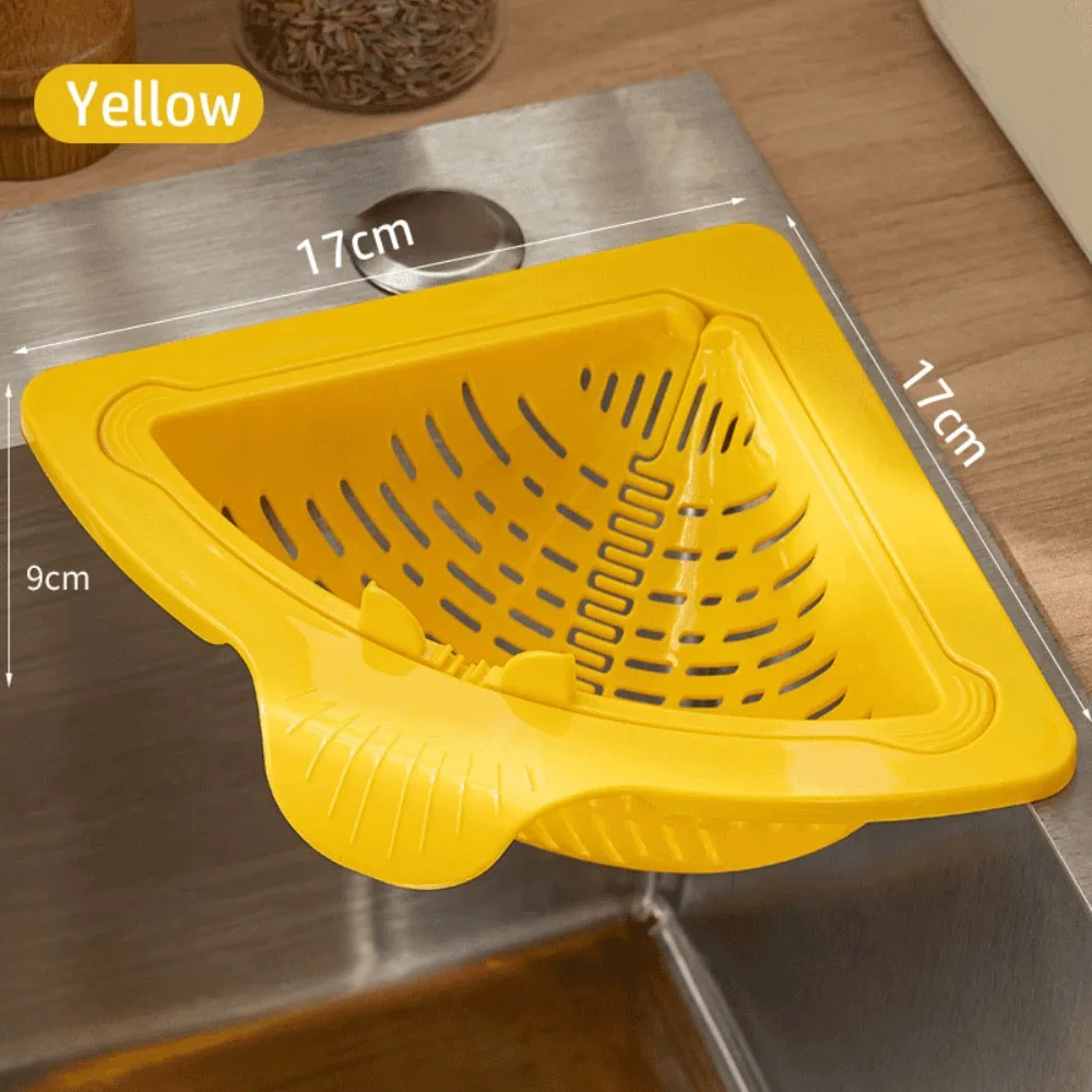 Durable Magnetic Sink Drain Basket Triangle Multifunctional Food Waste Filter Basket Kitchen Sink Filter Kitchen Supplies