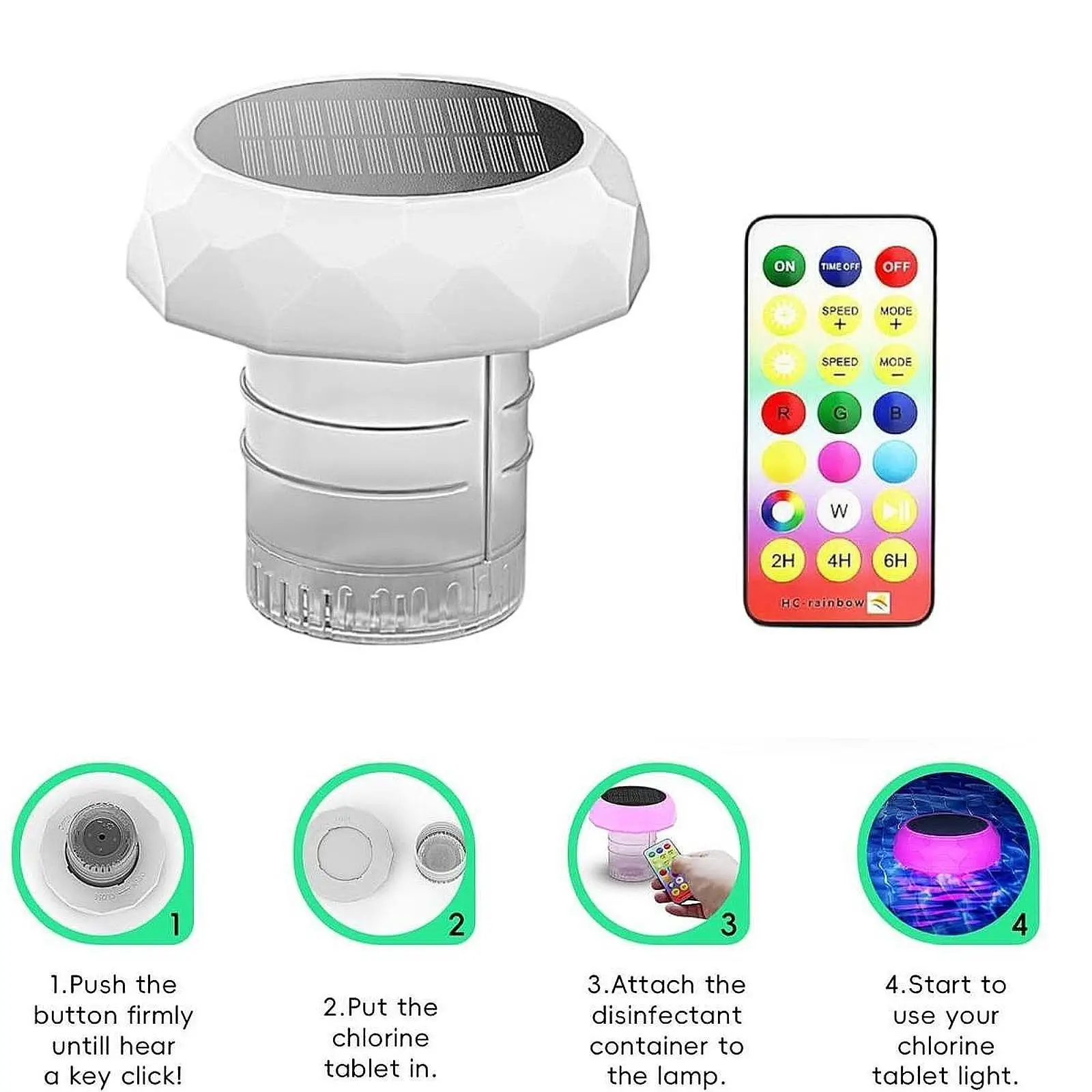Swimming Pool Lamp 5V Versatile Gifts Replacement Sturdy Accessory Floating Chlorine Dispenser for Bathtubs Outdoor Balconies