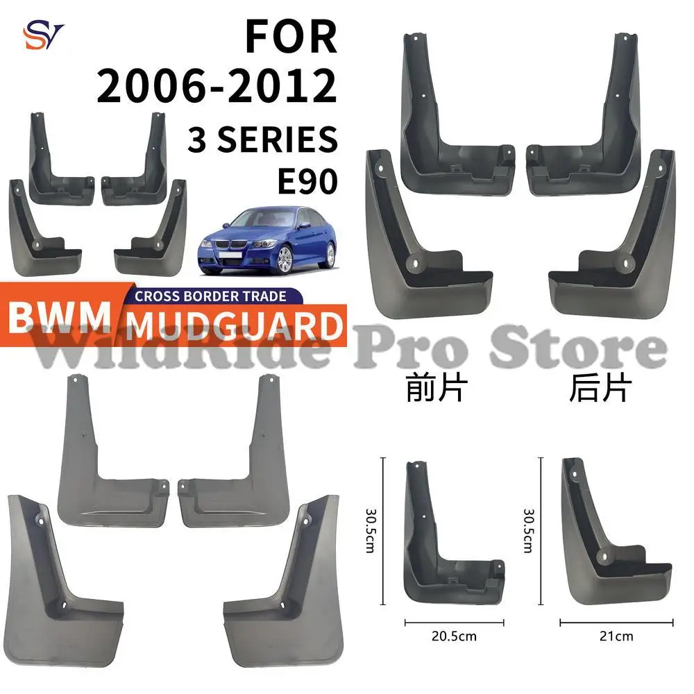 

Front & Rear Easy Installation Protection Fender Flares for 2006-2012 BMW 3 Series E90 E92 E93 Car Tire PP Soft Rubber Mud