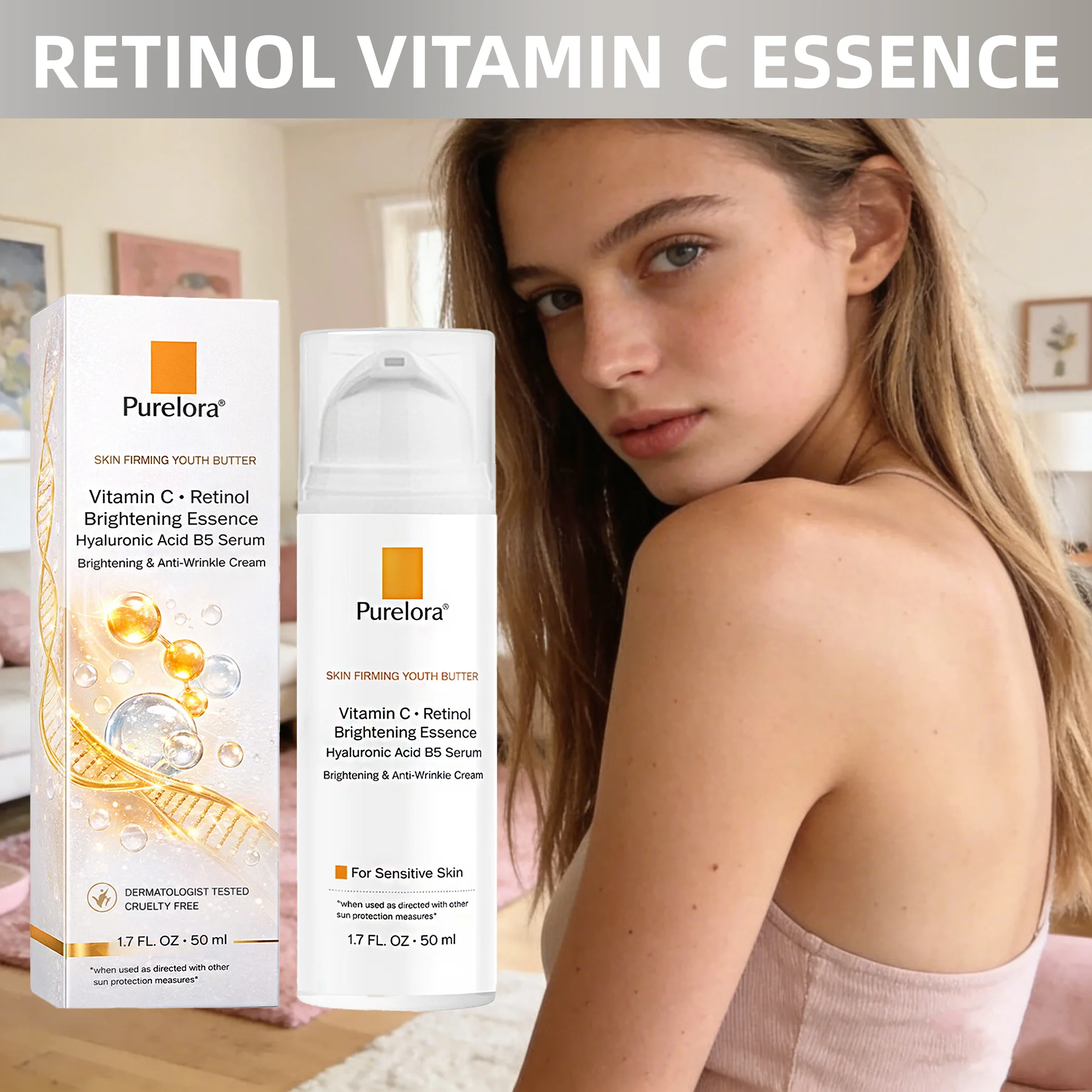 

Vitamin C Retinol Facial Essence Deeping Hydration Reduce Fine Lines Remove Melanin Improve Roughness Facial Nourishing Essence