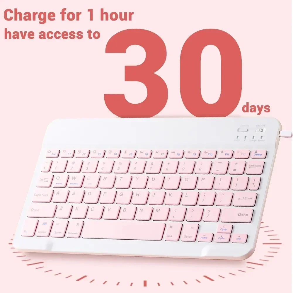 

9.7in Mini Wireless Bluetooth Mouse BT English Keyboard For iPad 10th Air 2 generation Phone Tablet Portable For Xiaomi Android