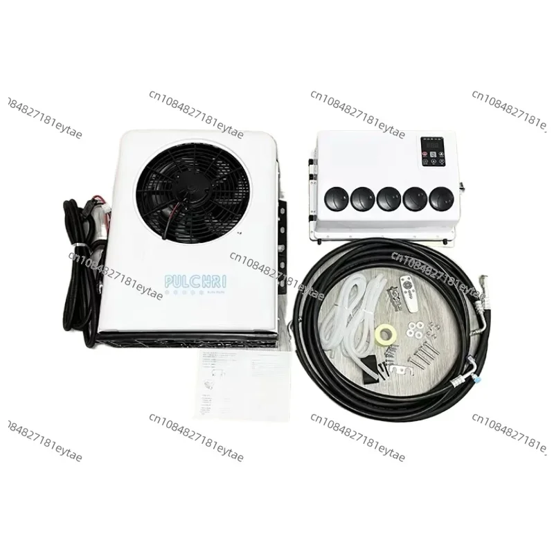 Electric AC Apu device for semi truck air conditioning powered by 12 volt split type truck parking air conditioning