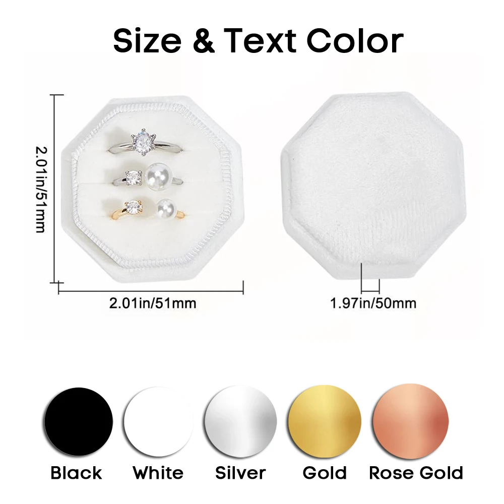 مخصص خواتم الزفاف صندوق الثلاثي فتحة المثمن المخملية خاتم صندوق خاتم الخطوبة صندوق خاتم الزواج شخصية صندوق هدية للذكرى السنوية #6