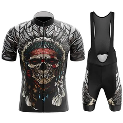 Men's Cycling Jacket Clothing Mens Sets Summer 2024 Mtb Man Set Pants Gel Uniform Shorts Sports Clothes Bicycle Laser Cut Jersey