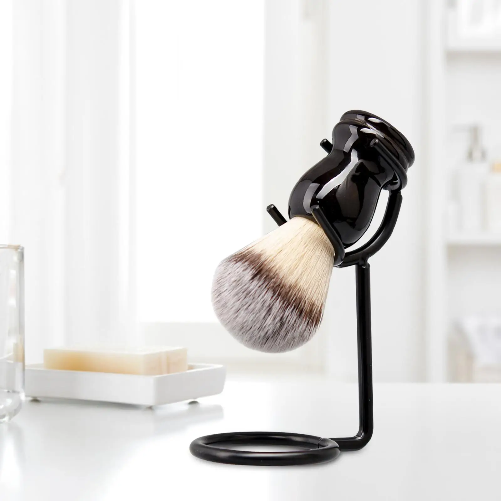 

Shaving and Brush Stand Shave Accessory Metal Stable Universal Holder Heavy Duty for Men for Home Bathroom Salon Display Gifts