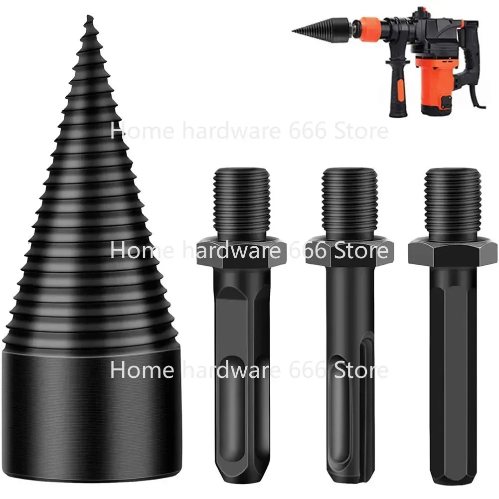 Wood Splitter Drill bit Small Electric Hammer Impact Drill sSplit Cone Fast Wood Split Wood Artifact Household Rural