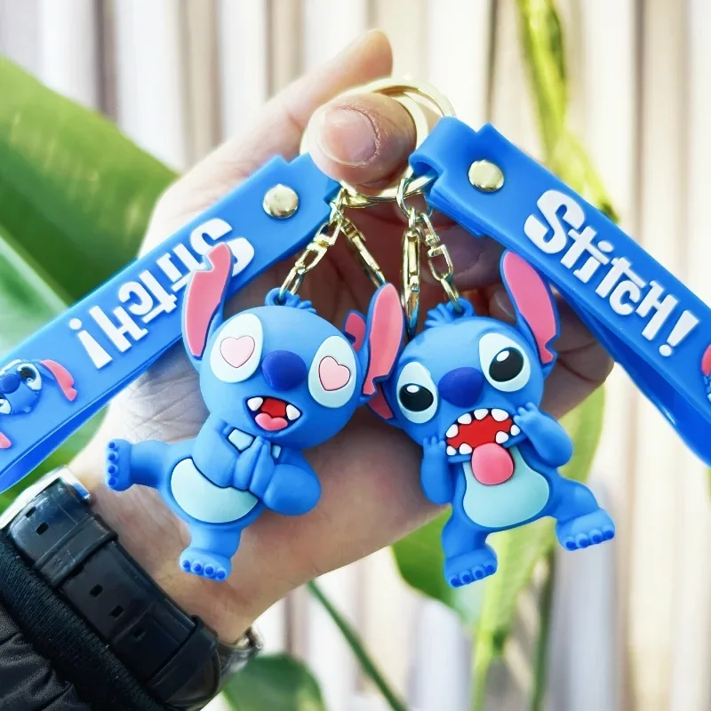 Sanrio Stitch Three-dimensional Doll Cute Cartoon Emoticon Car Room Keychain Pendant Kawaii Gift