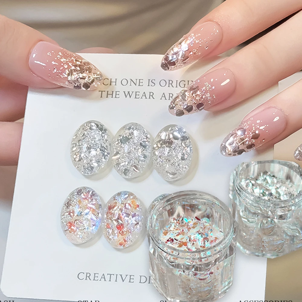 

10 г 3D блестки Аврора, ультратонкие блестящие хлопья для ногтей, голографические серебряные/переливающиеся блестки для украшения ногтей, принадлежности для дизайна ногтей
