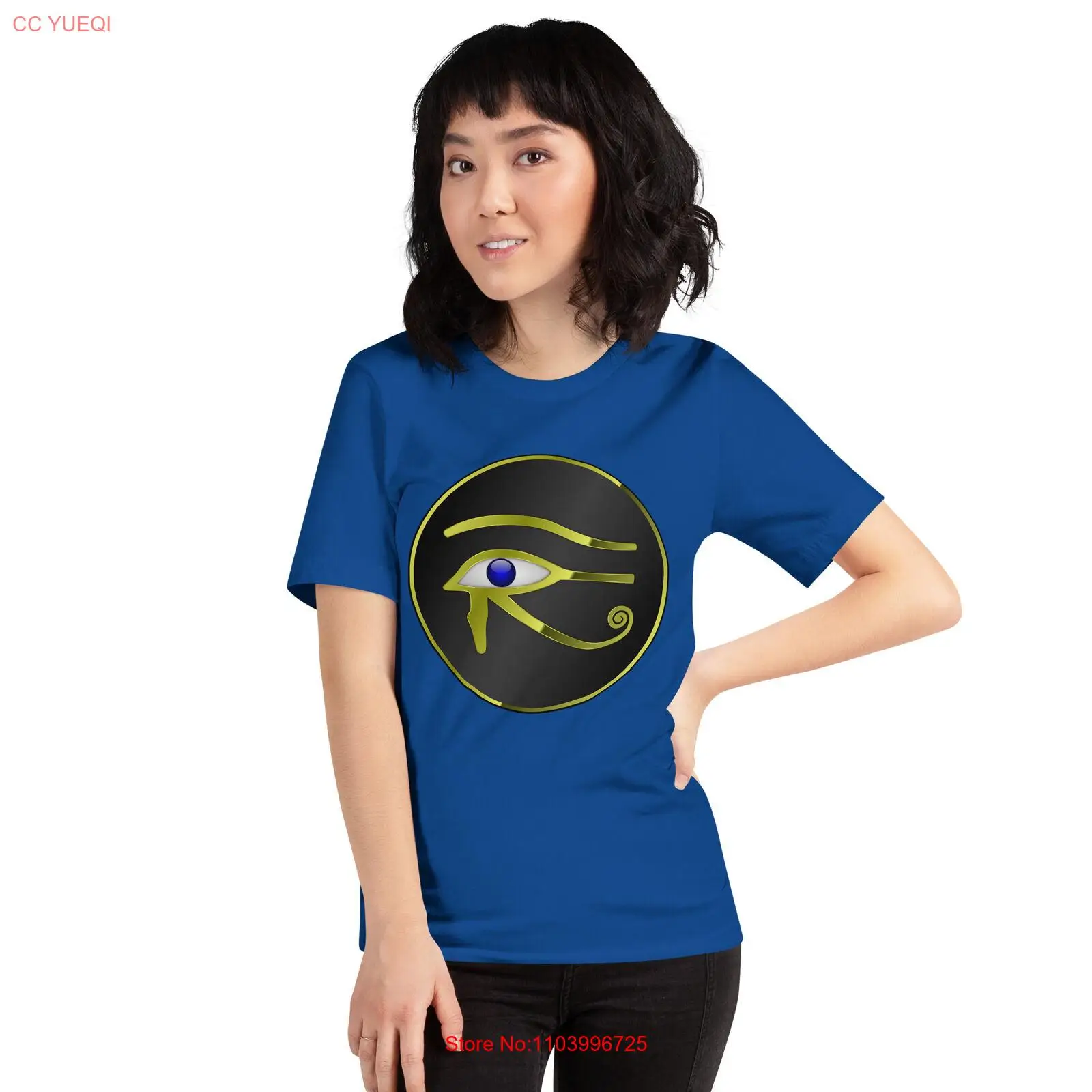 Eye of Horus (gold) T-Shirt - Horus Eye Ra Egypt Egyptian Gold Spiritual