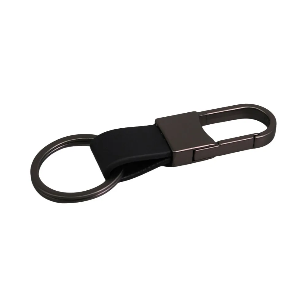 Alloy Leather Fur Keychain Anti-Lost Multifunctional Carabiner Holder Keyrings Matte Metal Waist Hanging Key Chain for Women Men