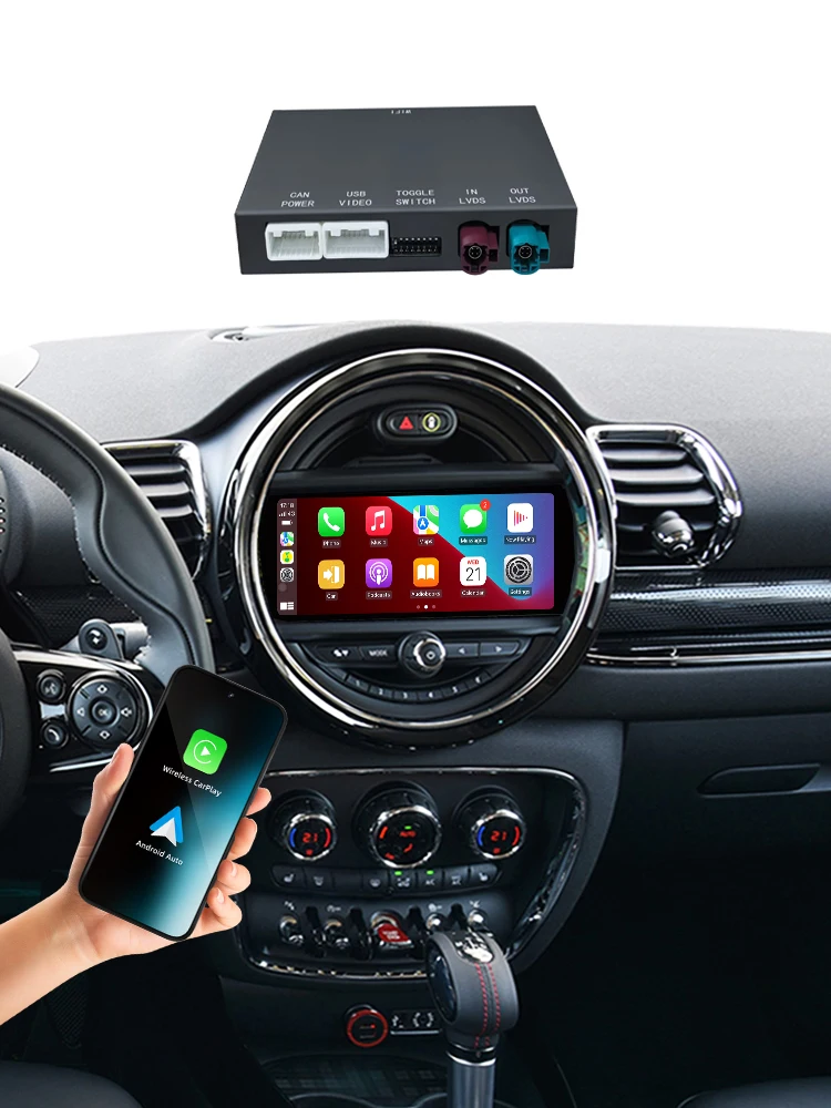 Bonroad drahtloses carplay android auto adapter für mini r55 r56 r57 r58 r60 r61 f54 f55 f56 clubman countman cooper john cooper