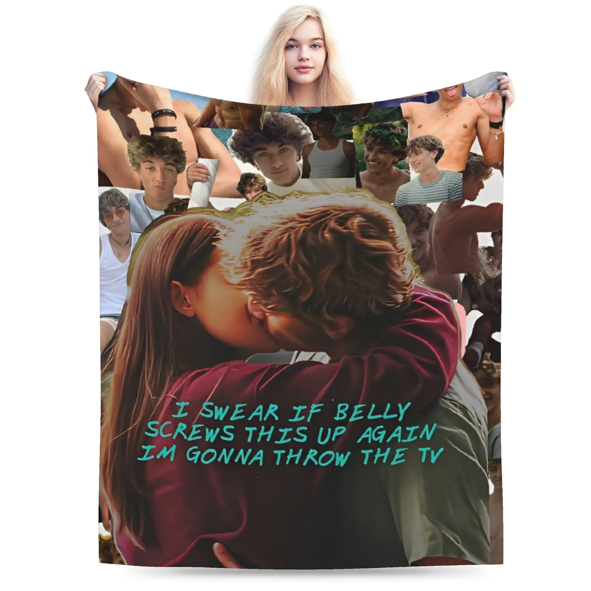 The Summer I Turned Pretty TSITP Blanket   Flannel Throw Blanket Summer Air Conditioning Decoration Ultra-Soft Warm Bedsprea