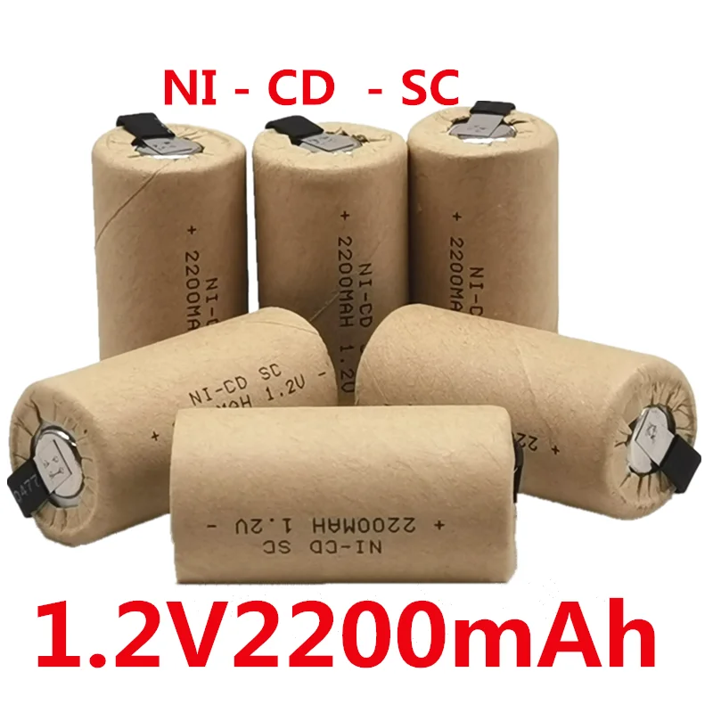 SC 1,2 V 2200mah Nicd Batterien Unter C Ni-Cd Akku Batteria Für Elektroschrauber Bohrer Power Tools