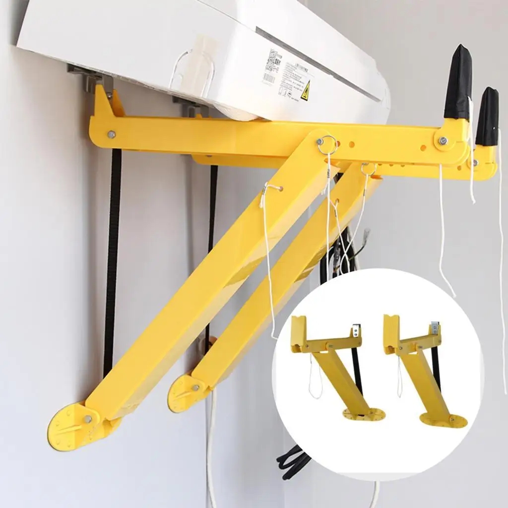 Universal Mini Split Air Conditioner Support Bracket with Shock Absorption Pads for Equipment Repair