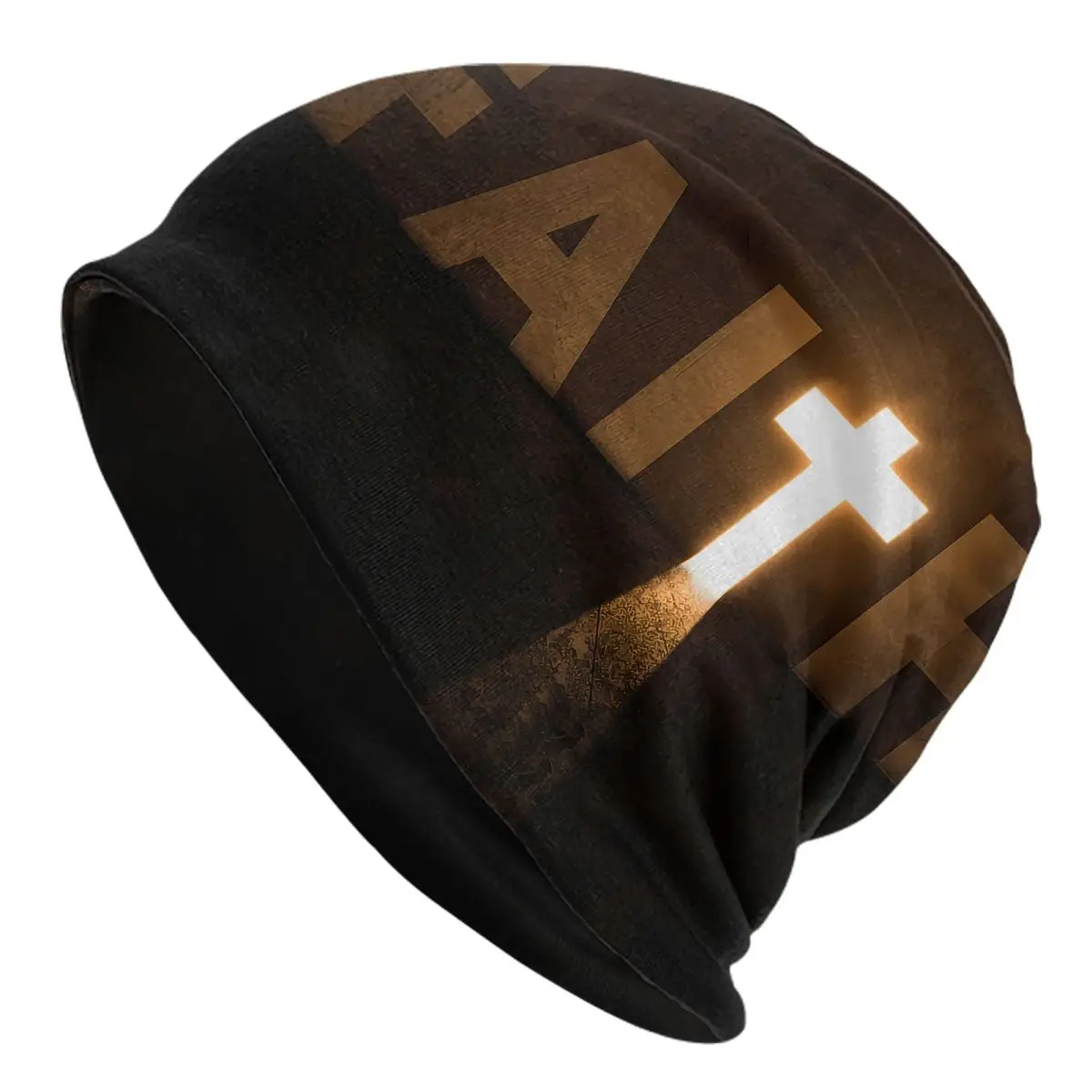 Faith Cross Door In Dark Room Bonnet Homme Fashion Thin Skullies Beanies Christian Caps For Men Women Novelty Hats