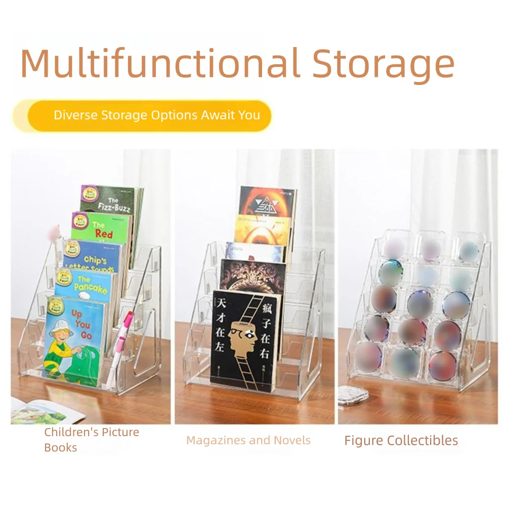 5-tier-acrylic-book-display-rack-detachable-ladder-type-greeting-card-storage-rack-save-space-decorative-rack