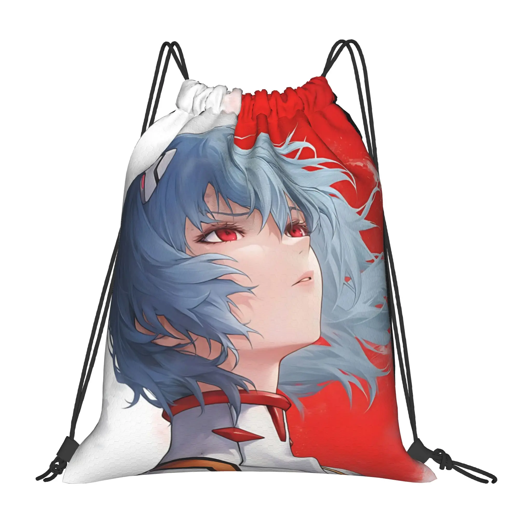 gym Pouch Neon Genesis Evangelion EVA Ayanami Rei Drawstring Bags Travel Unisex Storage Organize Bundle Pocket Rope Bag