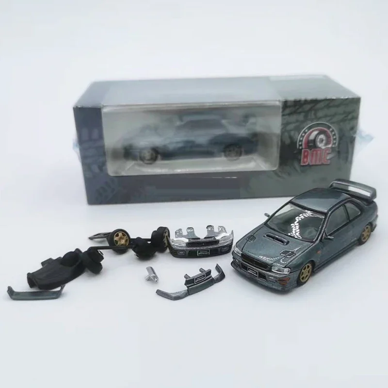 

BM 1:64 модель автомобиля Impreza WRX Тип R 3, 4-6 литье под давлением автомобиля с аксессуарами-коллекция Dolphin Grey