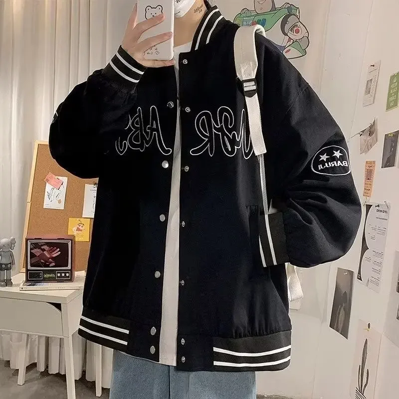 

Baseball Jacket Men's New Autumn Youth Handsome Student Jacket Autumn/Winter Trend Label Oversize Niche Jacket