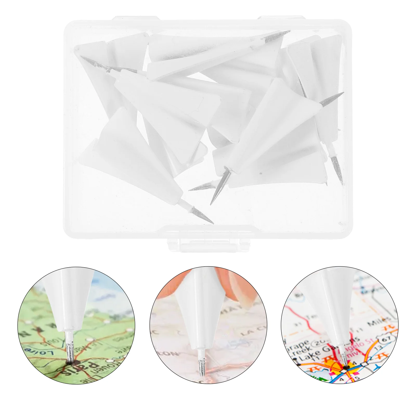 12 قطعة 1 صندوق معدني طائرة دفع دبابيس الإبهام الزخرفية لخريطة مكتب لوحة الإعلانات الفلين المسامير جدار عرض الحرفية #5