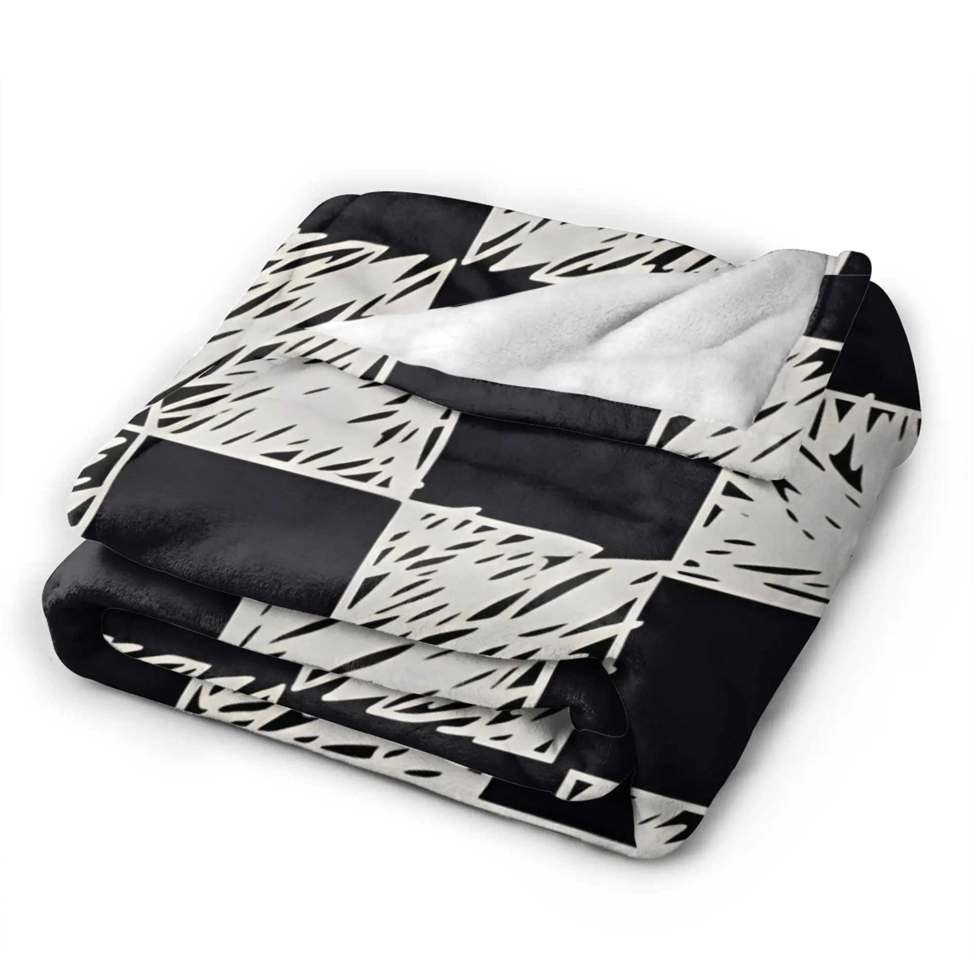 Warm Soft BlanketChildren Airplane Travel Black and white Throw Blanket  Flannel Bedspread  Chair Sofa Bed Street Trend Sofa