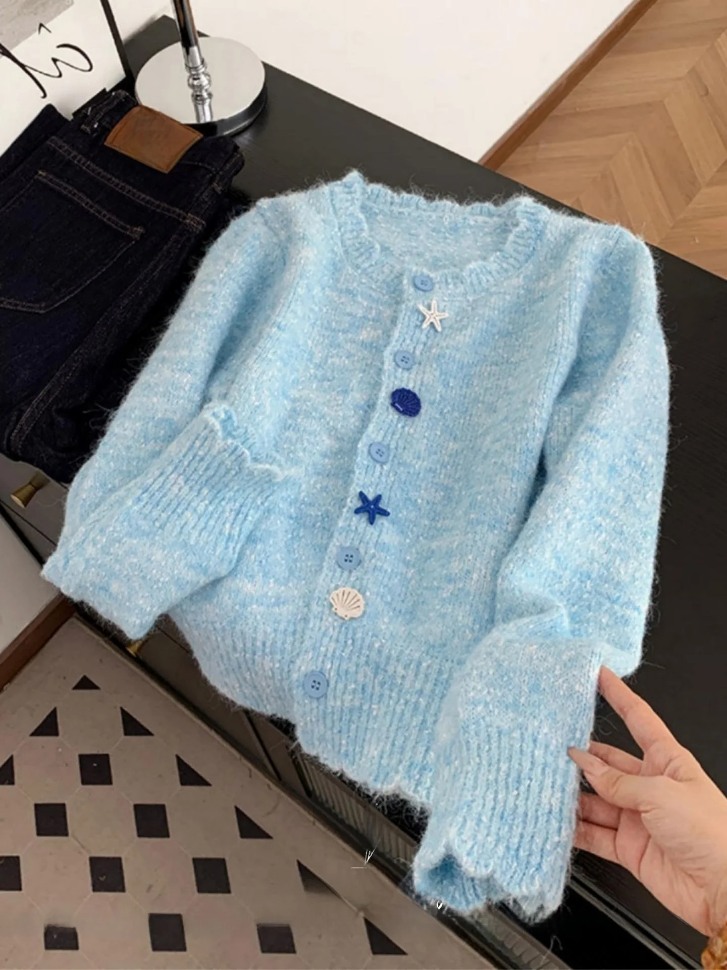 

Мягкий уютный вязаный кардиган для женщин, осенне-зимний, новый, в стиле lazy fashion, высококачественный свитер-жакет из полиэфирного волокна, с длинными рукавами