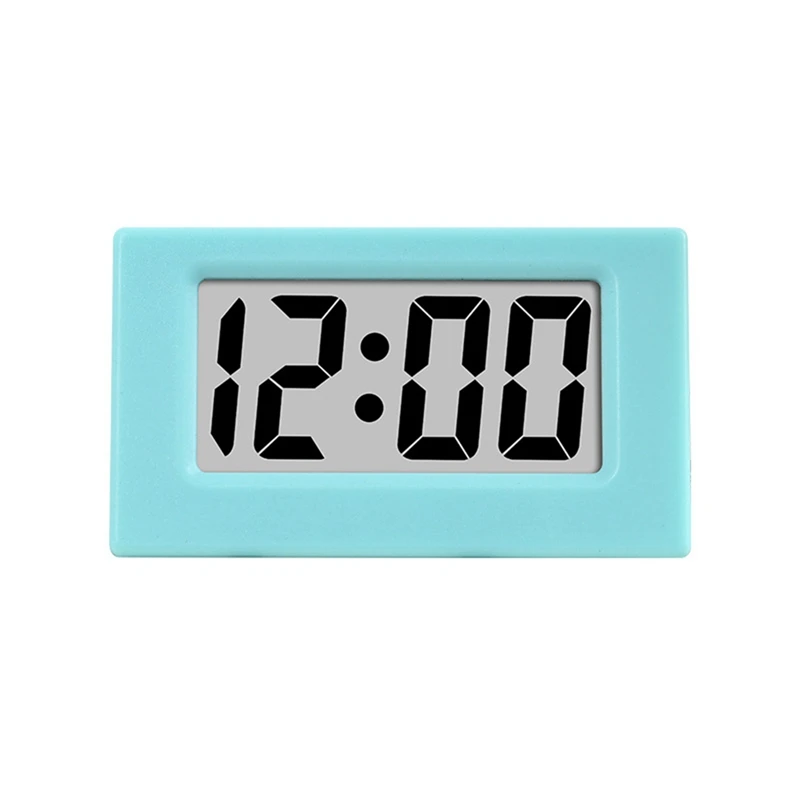 Mini Clock Triangle LED Screen Lectronic Digital Alarm Screen Desktop Clock For Home Office Table Bedroom Decor Durable Blue