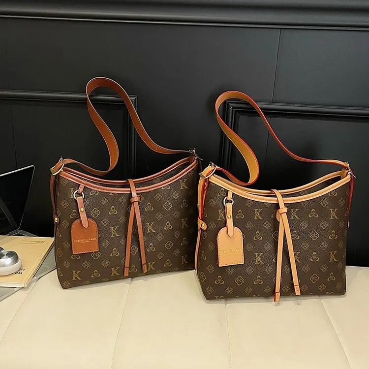 

Women's Printed Tote Bag - Classic Armpit Shoulder Bag, Large Capacity Messenger for Work/Commuter/Travel, Versatile & Portable