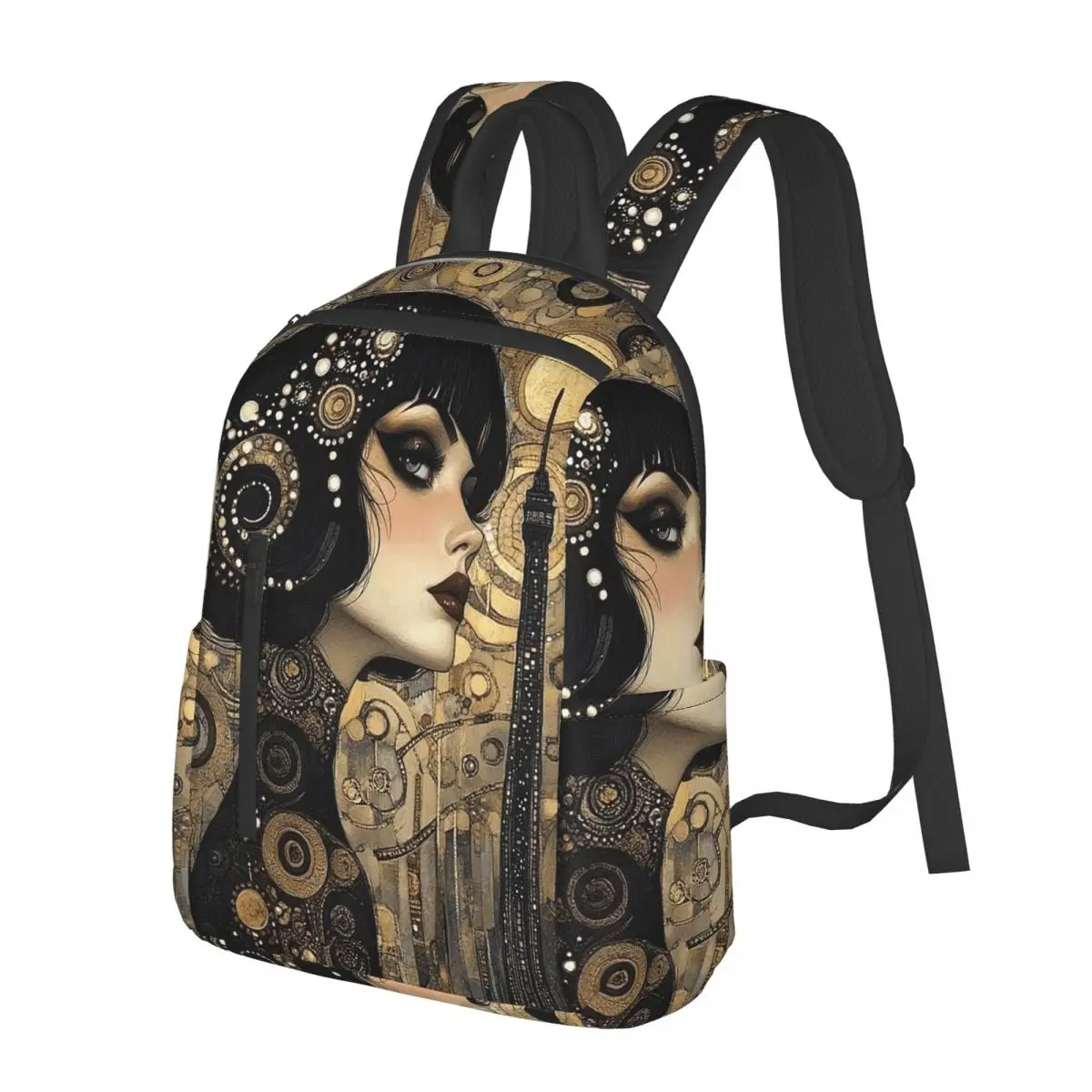 

Gustav Klimt Art Austrian Artist Student Backpack School Bag Hiking Travel Daypack for Boys Girls Bookbag Shoulder Bags