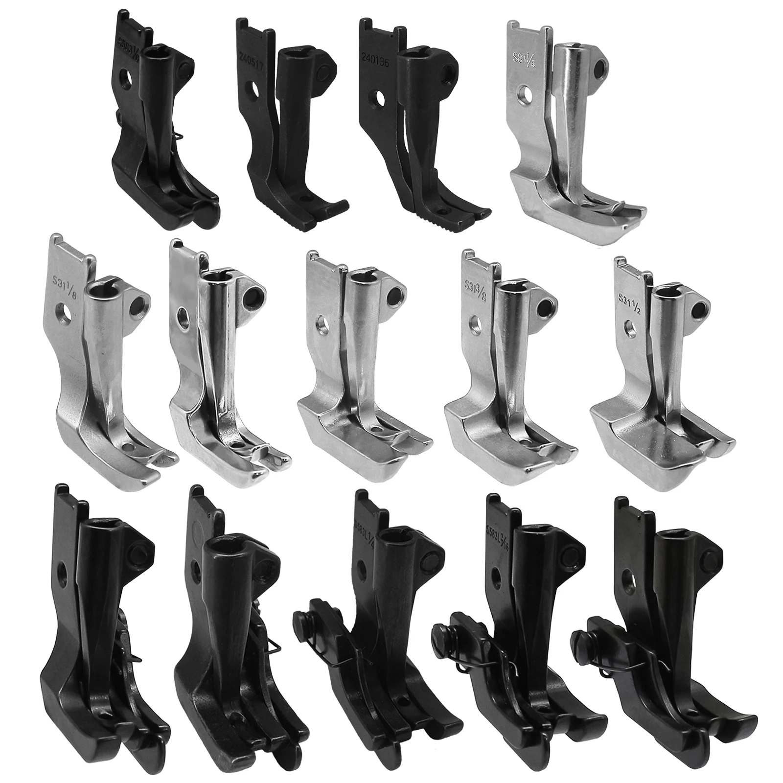 

14SET Walking Presser feet,For CONSEW brand Singer brand Single Needle Walking Foot Industrial Sewing Machine Accessories