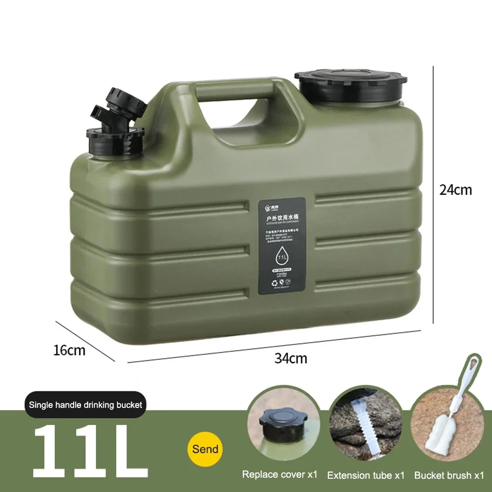 Portable Car Water Bucket Outdoor Camping Water Bin Emergency Water Tank with Detachable Faucet No Leakage for Travel Driving