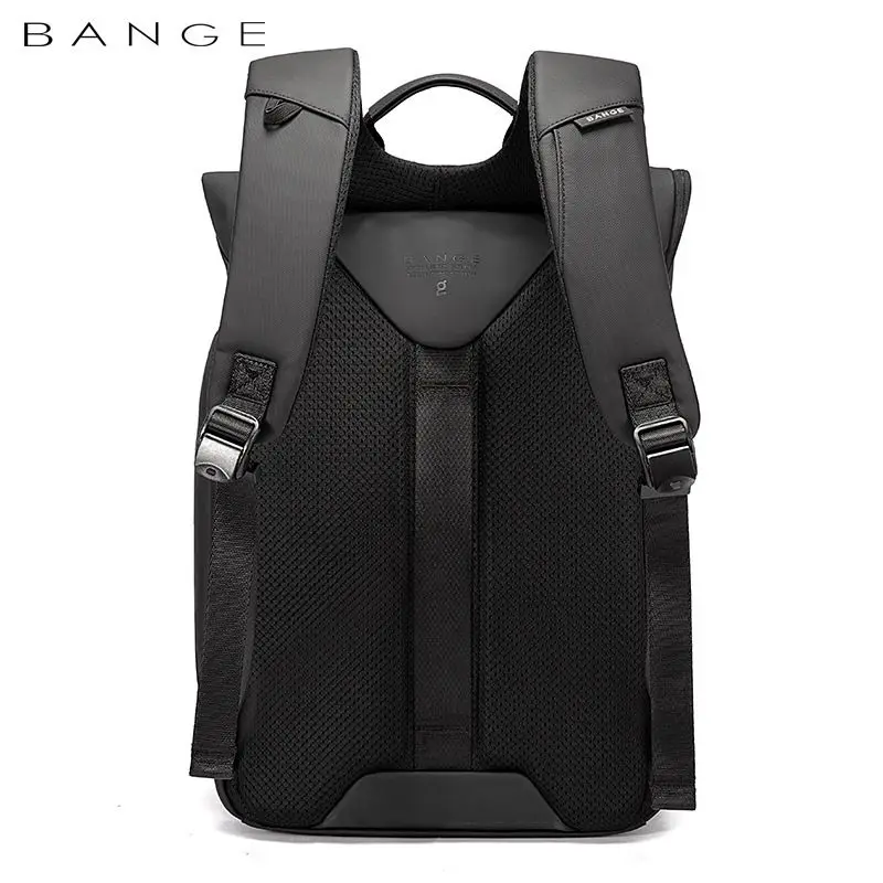 BANGE 15.6-inch laptop Men\'s business backpack waterproof multi compartment travel bag Black backpack suitable for men and women