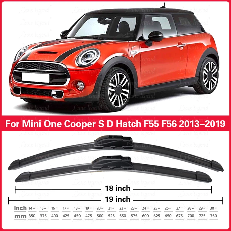 

Car Front Rear Wiper Blades For MINI Mini One Cooper S D Hatch F55 F56 2013 - 2019 2018 Windshield Windscreen Window 19"+18"+10"